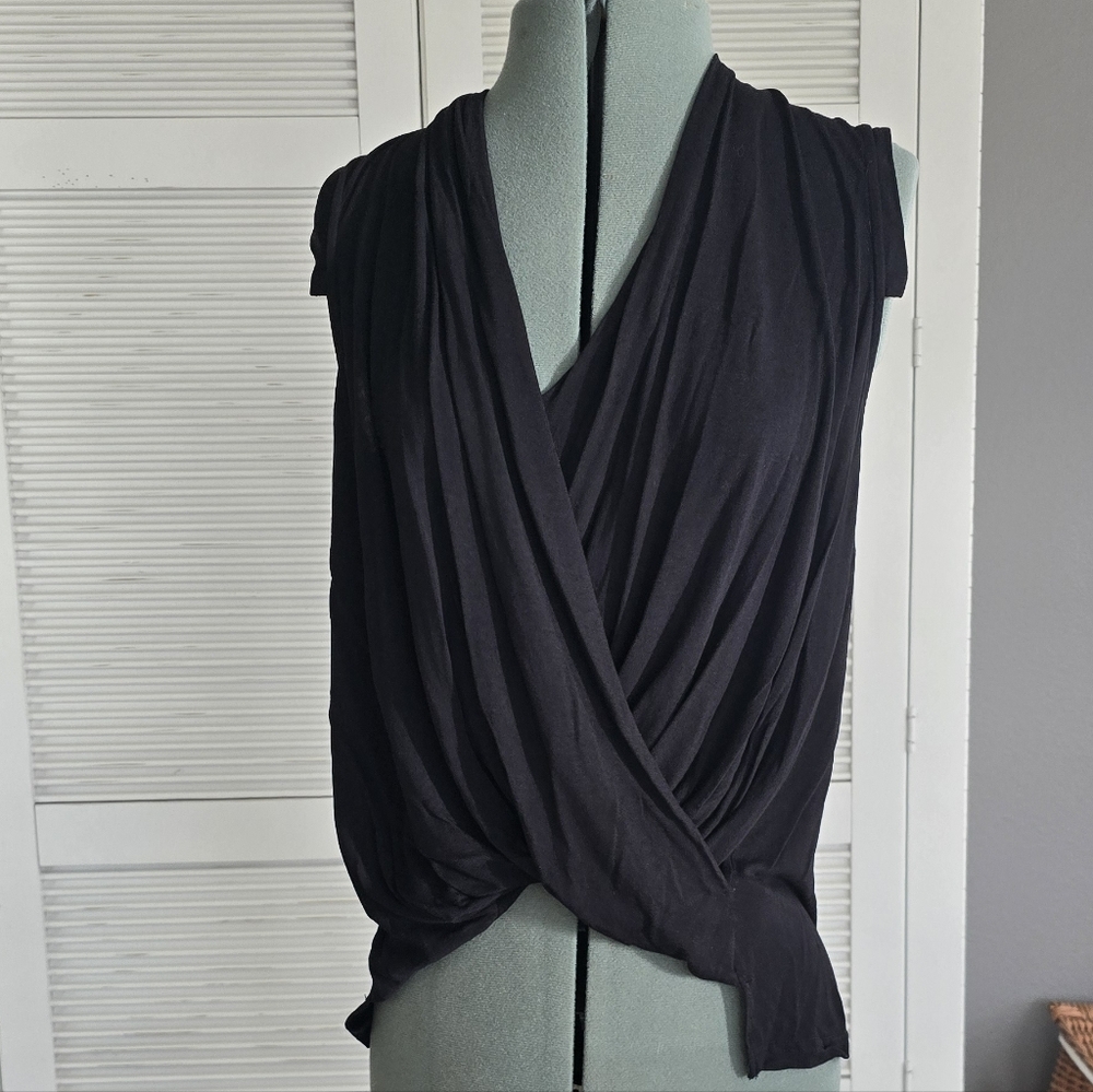 Akemi + Kin | Black Draped Women's Top